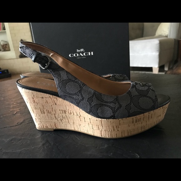 Coach Shoes - Winter Sale 👠👠Coach Wedges - grey/black